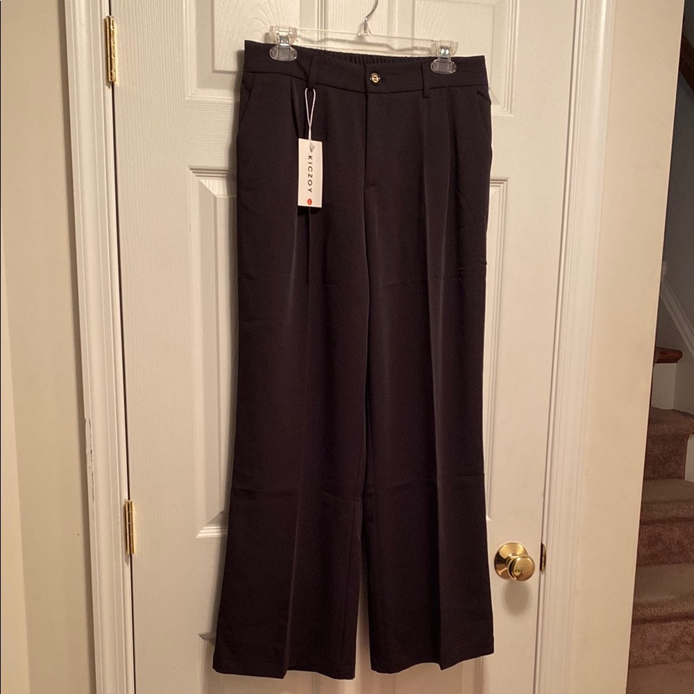 Kiczoy Black Wide-Leg Trousers…